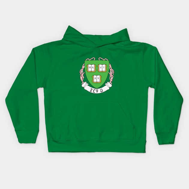 Elf University Kids Hoodie by JAC3D